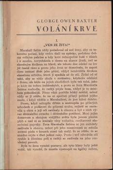 George Owen Baxter: Volání krve