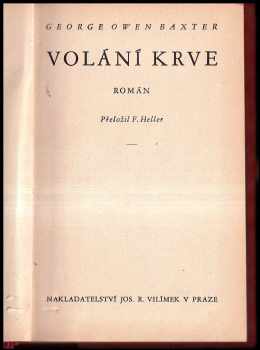 George Owen Baxter: Volání krve