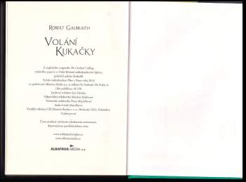 Robert Galbraith: Volání kukačky