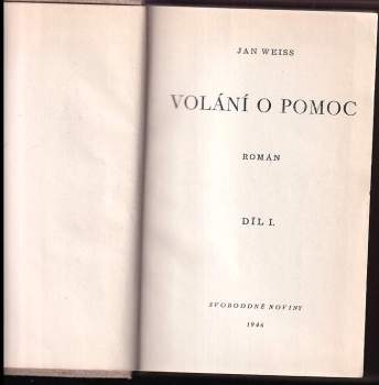 Jan Weiss: Volání o pomoc