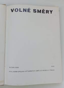 Jindřich Štyrský: Volné směry - Ročník XXXI. - 1934 - 35