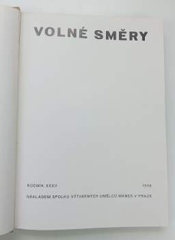 Emil Filla: Volné směry - Ročník XXXII.