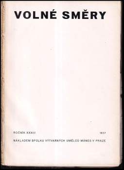 Emil Filla: Volné směry - ročník XXXIII.