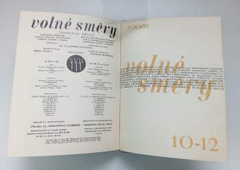 Vladimír Novotný: Volné směry - umělecký měsíčník - ročník XXVIII. - 1930 - 1931