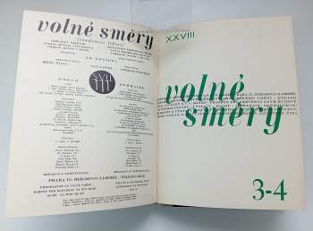 Vladimír Novotný: Volné směry - umělecký měsíčník - ročník XXVIII. - 1930 - 1931