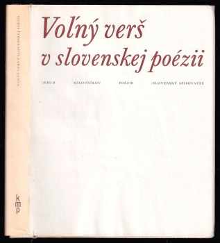 Voľný verš v slovenskej poézii