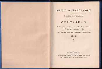 Vsevolod Sergejevič Solov'jev: Voltairán