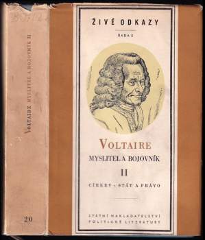 Voltaire - myslitel a bojovník : II - Církev, stát a právo - Voltaire (1957, SNPL) - ID: 771374