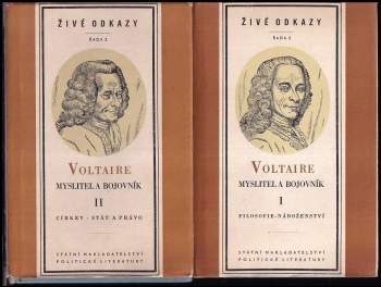 Voltaire - myslitel a bojovník : Díl 1-2 : I. a II. díl - Voltaire, Voltaire, Voltaire (1957, Státní nakladatelství politické literatury) - ID: 840530