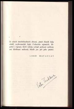 Victor Thaddeus: Voltaire