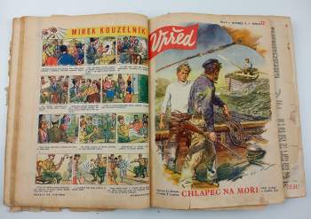 Karel Bureš: Vpřed - ročník 5. - 1949/50 - čísla 1 - 48 - ILUSTRACE ZDENĚK BURIAN