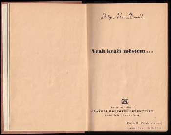 Philip MacDonald: Vrah kráčí městem