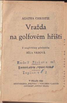 Agatha Christie: Vražda na golfovém hřišti