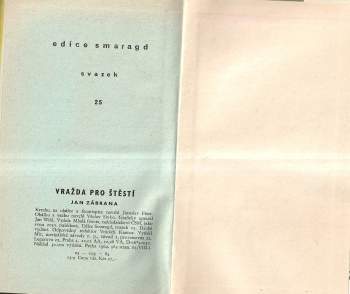 Jan Zábrana: Vražda pro štěstí