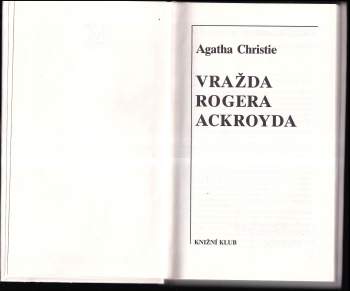 Agatha Christie: Vražda Rogera Ackroyda
