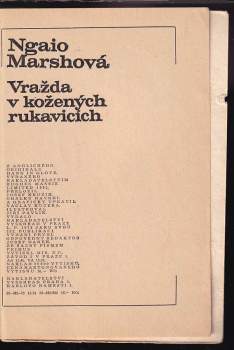 Ngaio Marsh: Vražda v kožených rukavicích