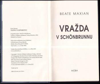 Beate Maxian: Vražda v Schönbrunnu