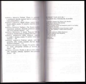 Robert van Gulik: Vraždy na čínském jezeře