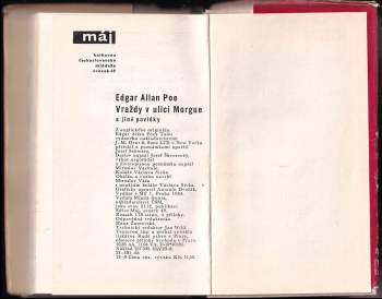 Edgar Allan Poe: Vraždy v ulici Morgue a jiné povídky