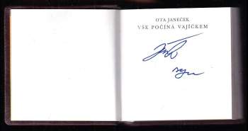 Ota Janeček: Vše počíná vajíčkem
