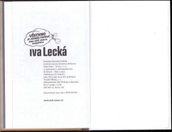 Iva Lecká: Všechno je jednou poprvé, aneb, Ještě jsem se nezbláznila