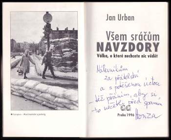 Jan Urban: Všem sráčům navzdory