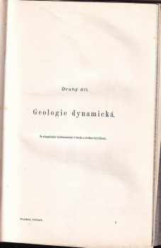 Jan Nepomuk Woldřich: Všeobecná geologie se zvláštním zřetelem na země koruny České I - II