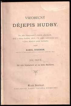 Karel Stecker: Všeobecný dějepis hudby