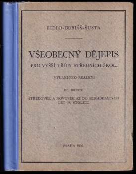Všeobecný dějepis pro vyšší třídy škol středních