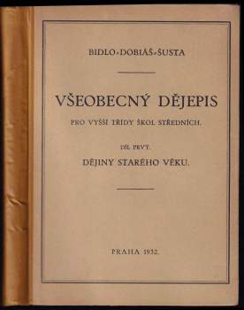 Všeobecný dějepis pro vyšší třídy škol středních