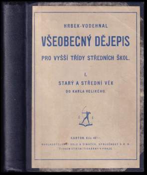 Všeobecný dějepis pro vyšší třídy středních škol
