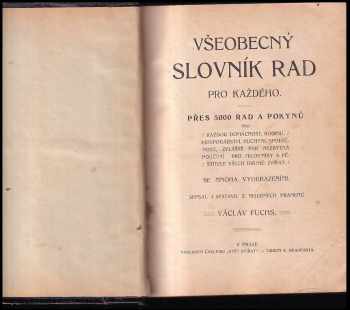Václav Fuchs: Všeobecný slovník rad pro každého