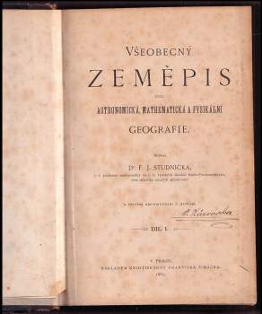 F. J Studnička: Všeobecný zeměpis čili astronomická, mathematická a fysikální geografie