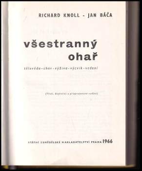 Jan Báča: Všestranný ohař