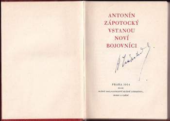 Antonín Zápotocký: Vstanou noví bojovníci