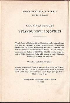 Antonín Zápotocký: Vstanou noví bojovníci