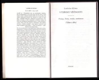 Ladislav Klíma: Vteřiny věčnosti
