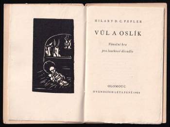 Hilary D. C Pepler: Vůl a oslík