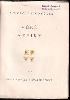 Jan Václav Rosůlek: Vůně Afriky