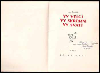 Jana Rovenská: Vy velcí, vy skromní, vy svatí
