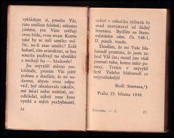 Bedřich Smetana: Výbor dopisů Bedřicha Smetany