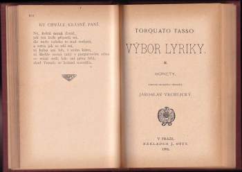 Torquato Tasso: Výbor lyriky