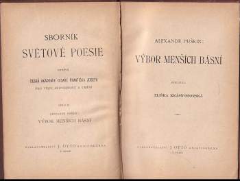 Aleksandr Sergejevič Puškin: Výbor menších básní