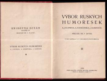 Aleksandr Ivanovič Kuprin: Výbor ruských humoresek A.J. Kuprina, A. Averčenka, J. Gureviče