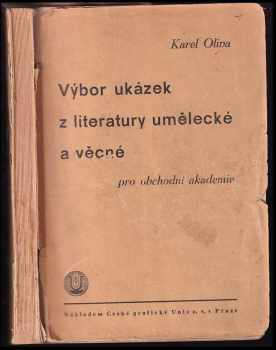 Výbor ukázek z literatury umělecké a věcné (druhy a směry) pro obchodní akademie