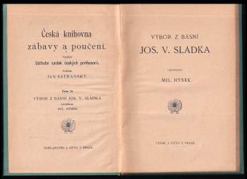 Josef Václav Sládek: Výbor z básní Jos. V. Sládka