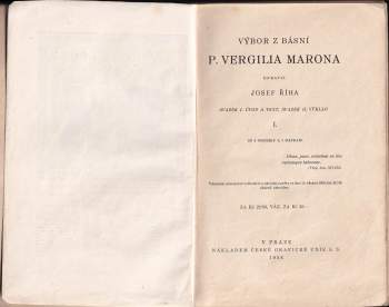 Vergilius: Výbor z básní P. Vergilia Marona