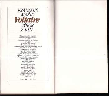 Voltaire: Výbor z díla