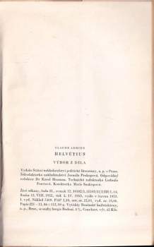 Claude-Adrien Helvétius: Výbor z díla