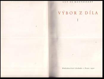 Guy de Maupassant: Výbor z díla